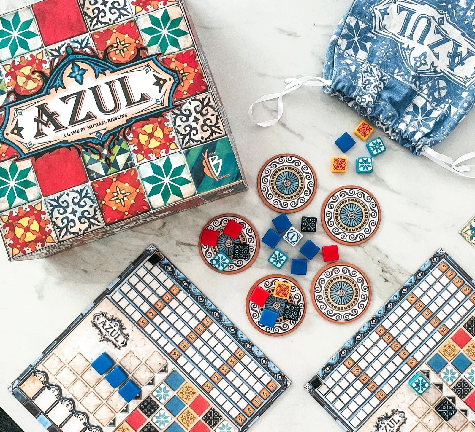 AZUL Tile Placement Strategy Board Game - 4Y1