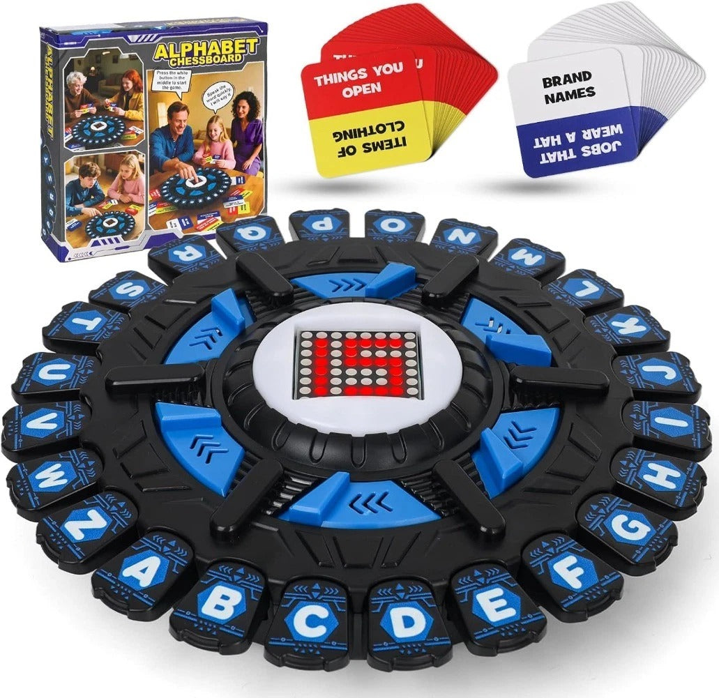 Alphabet Chess Board with Timer Fast Tapple Word Challenge Family Game - 813