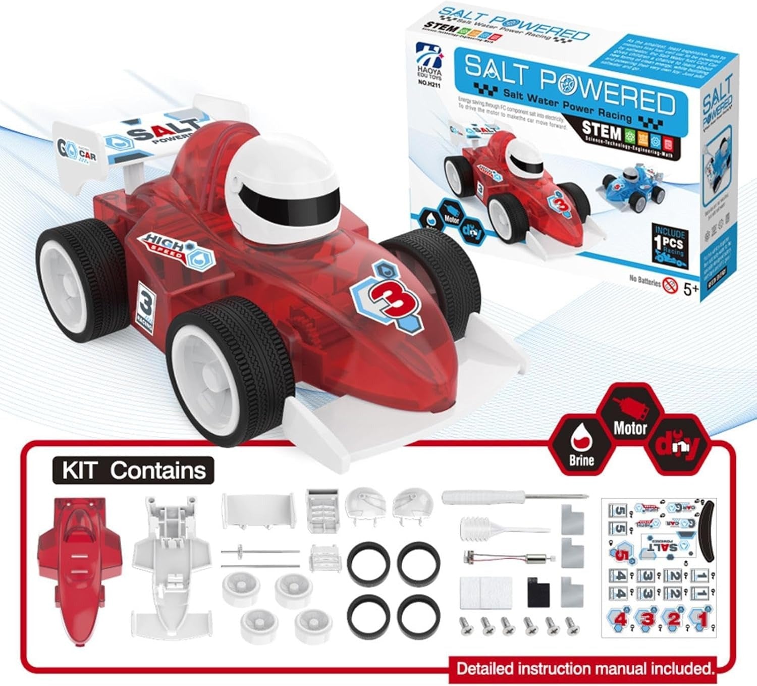 DIY STEM Salt Water Powered Racing Car Kit - 211