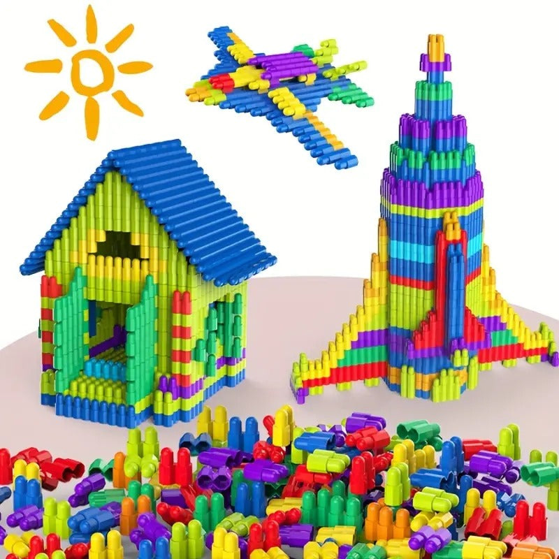 DIY Interlocking Building Block Table Play Set 289 Piece - 012