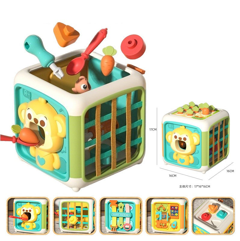 Busy Smart Multi-Play Switching Six-Sided Monkey Feeding Cube for Toddlers - 562