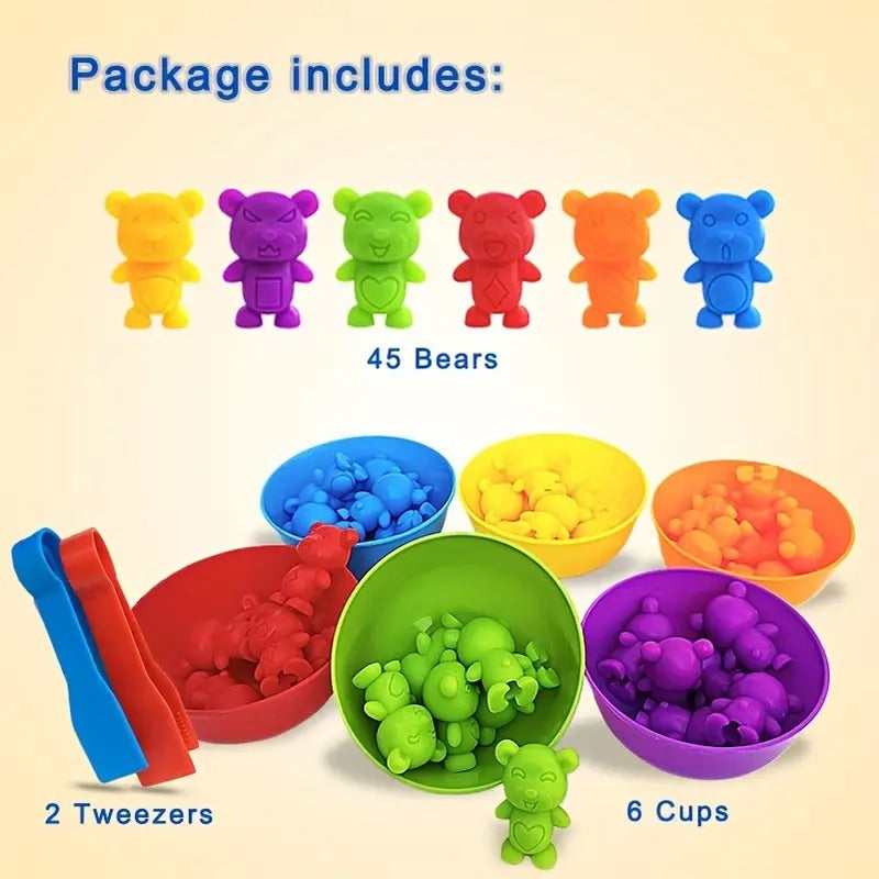 42 Piece Bear Color Classification Sorting Puzzle - 530