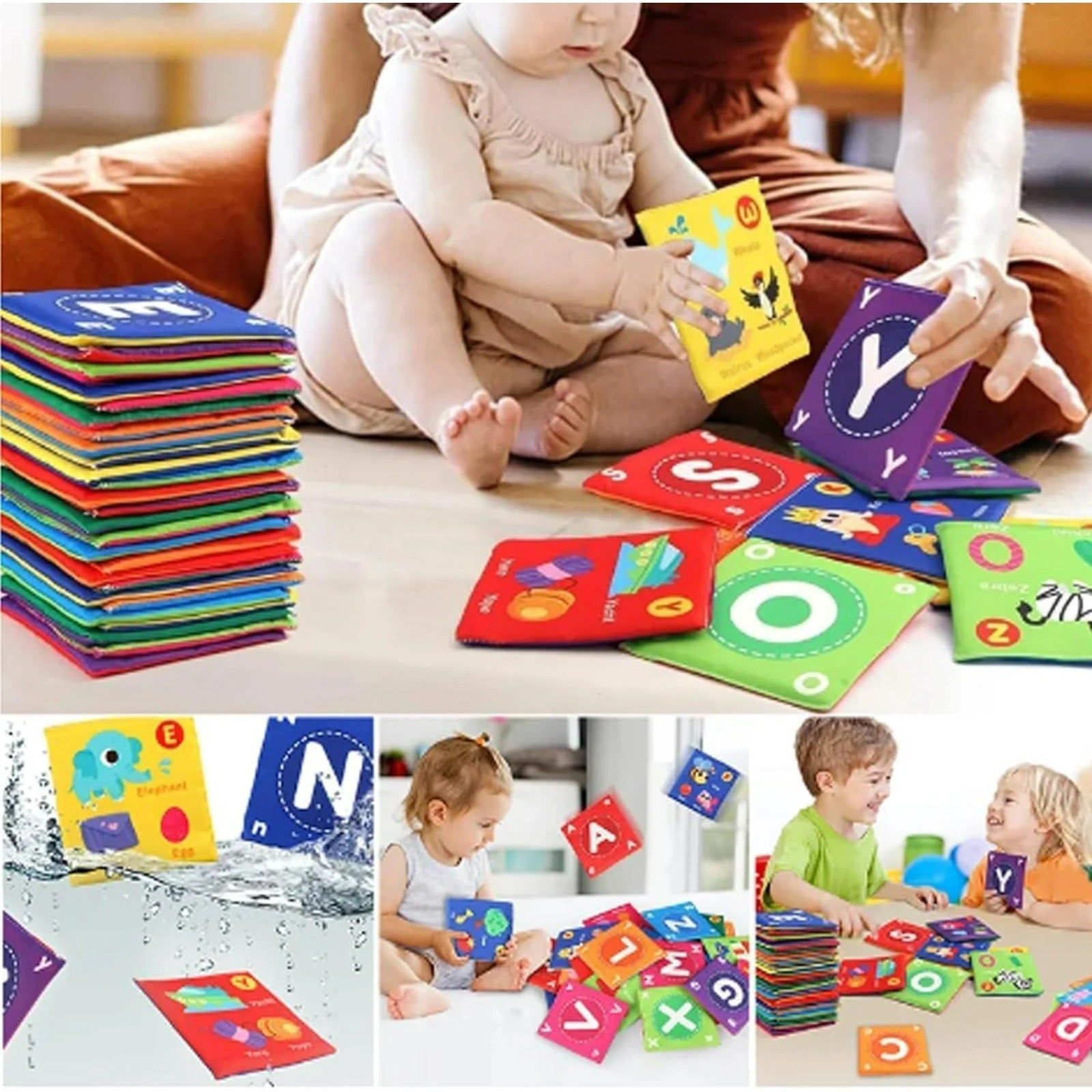 Early Childhood Alphabet Soft Cloth Cards A to Z Learning - 978