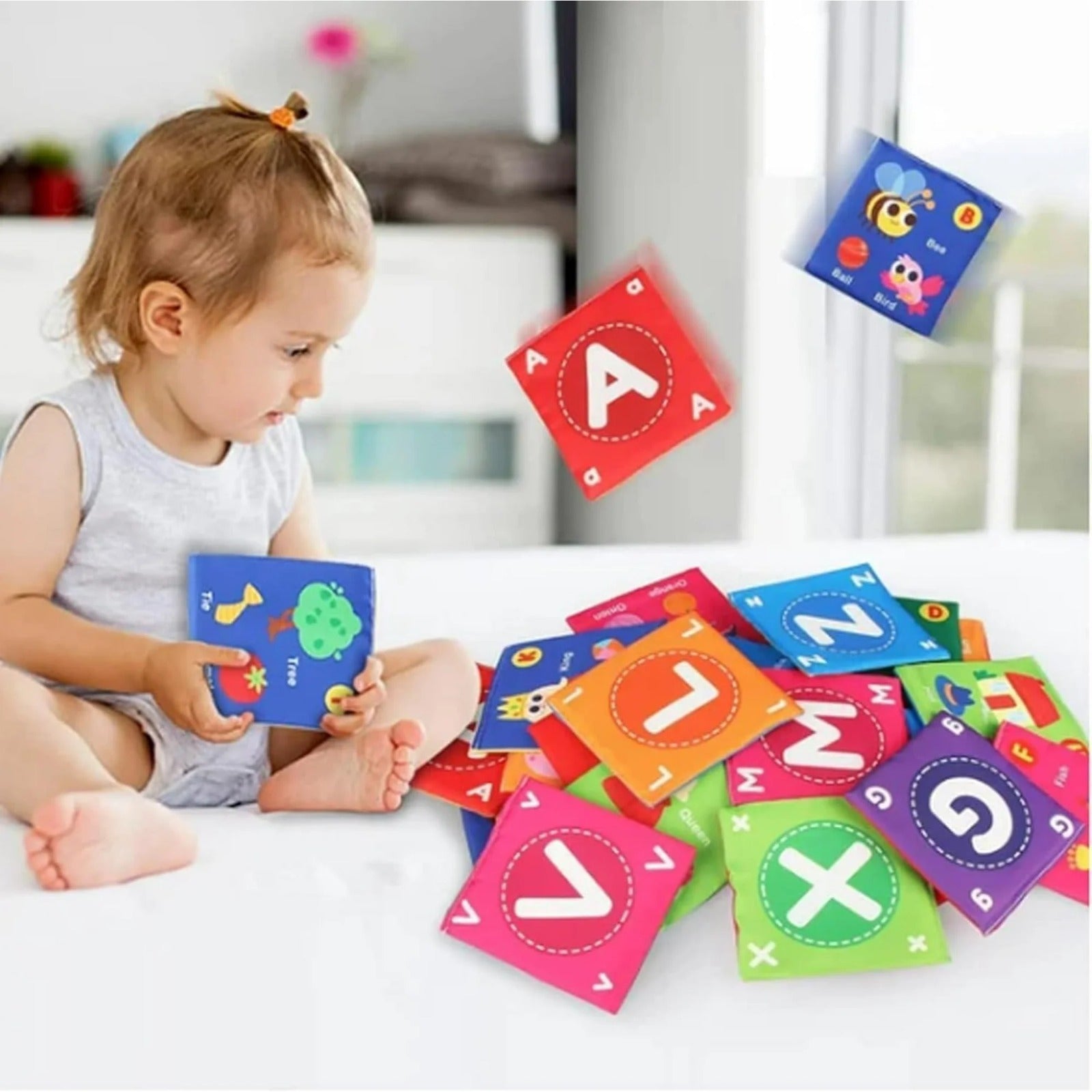 Early Childhood Alphabet Soft Cloth Cards A to Z Learning - 978