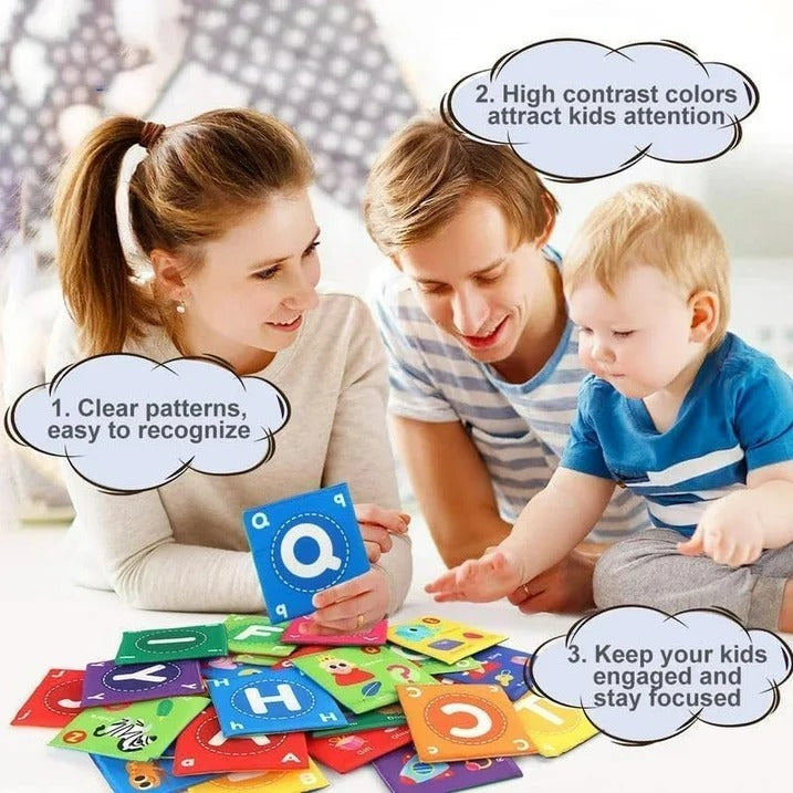 Early Childhood Alphabet Soft Cloth Cards A to Z Learning - 978