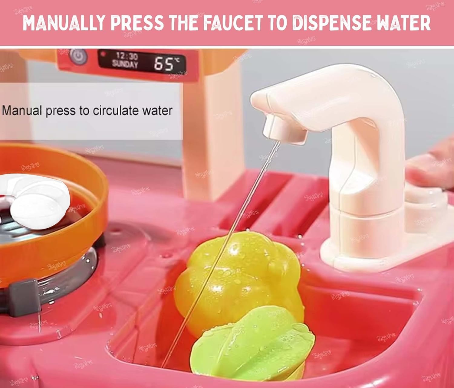 Realistic Kitchen Sink Play Set with Light & Sound - 255