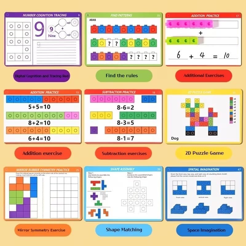 STEM Math Linking Interlinking Cubes Early Learning Activity Set