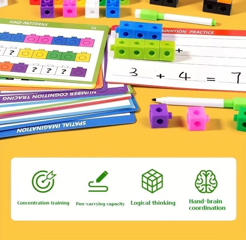 STEM Math Linking Interlinking Cubes Early Learning Activity Set
