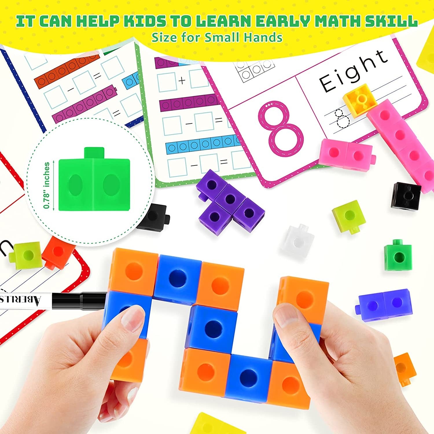 STEM Math Linking Interlinking Cubes Early Learning Activity Set