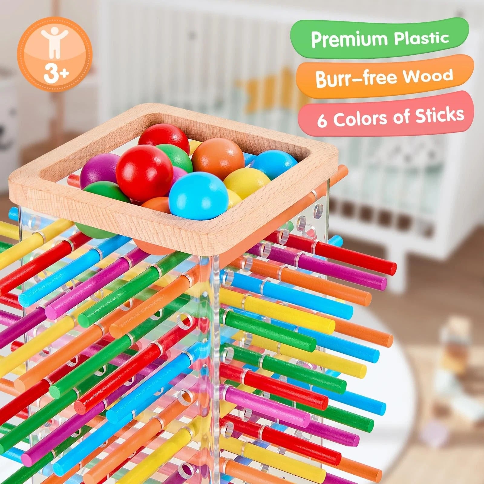 Colorful Stick Drop Tower Balance Game