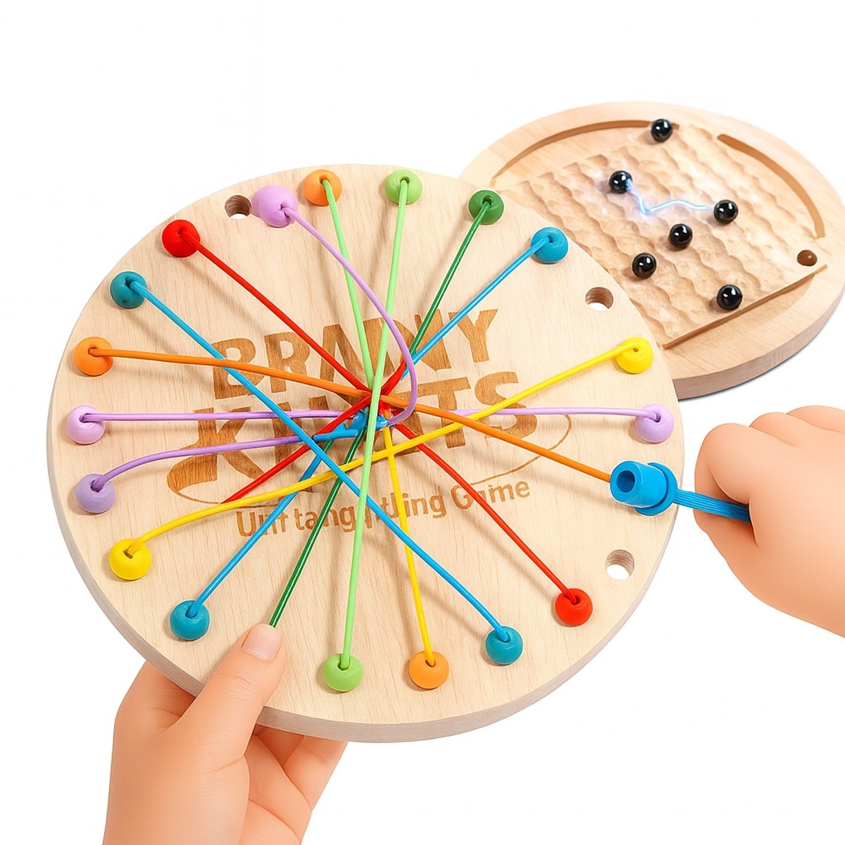 2in1 Magnetic Chess & Brain Knot Puzzle Game