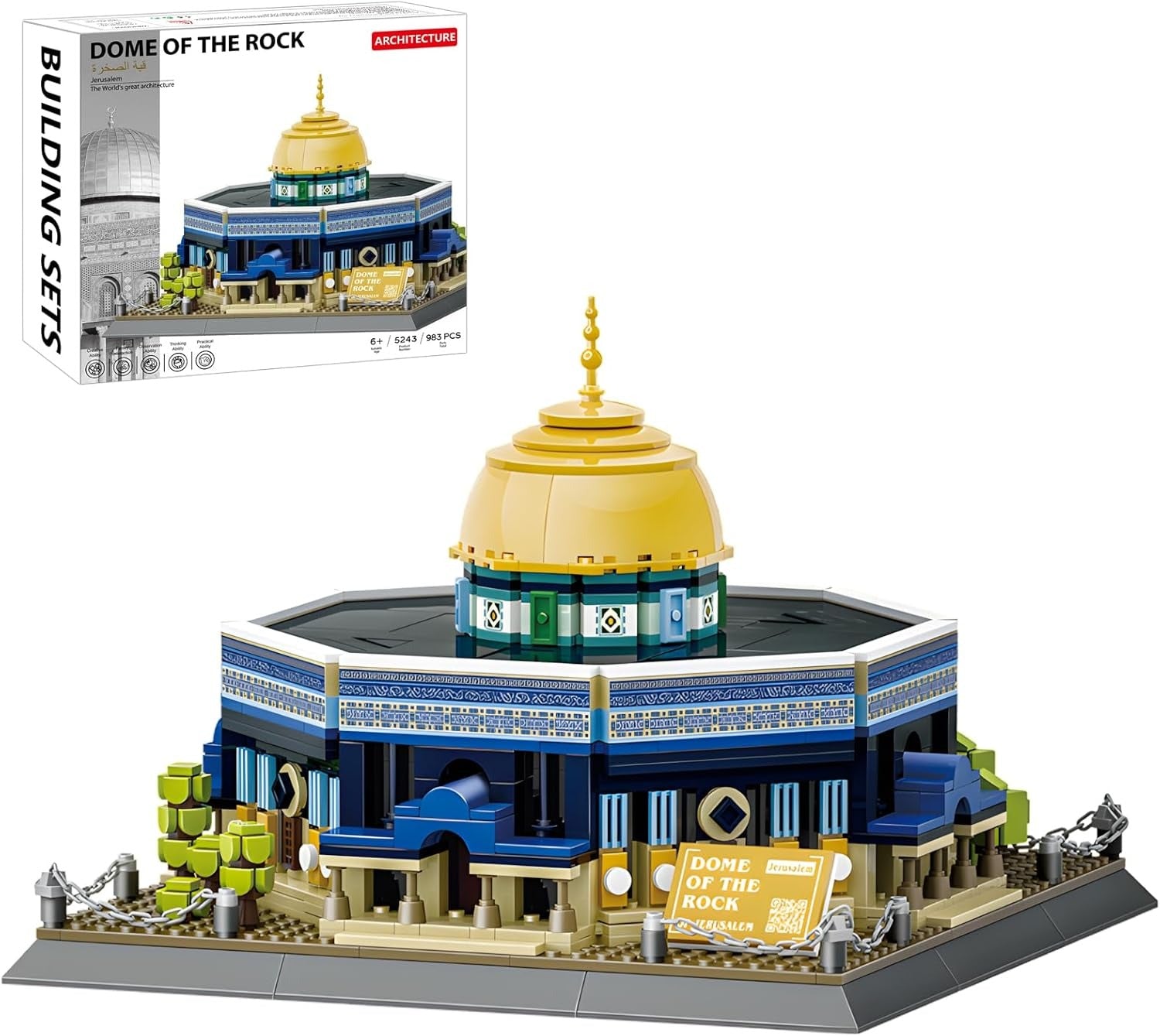 Dome of The Rock (Al- Aqsa Mosque) Jerusalem Building Blocks Set - 983 pcs