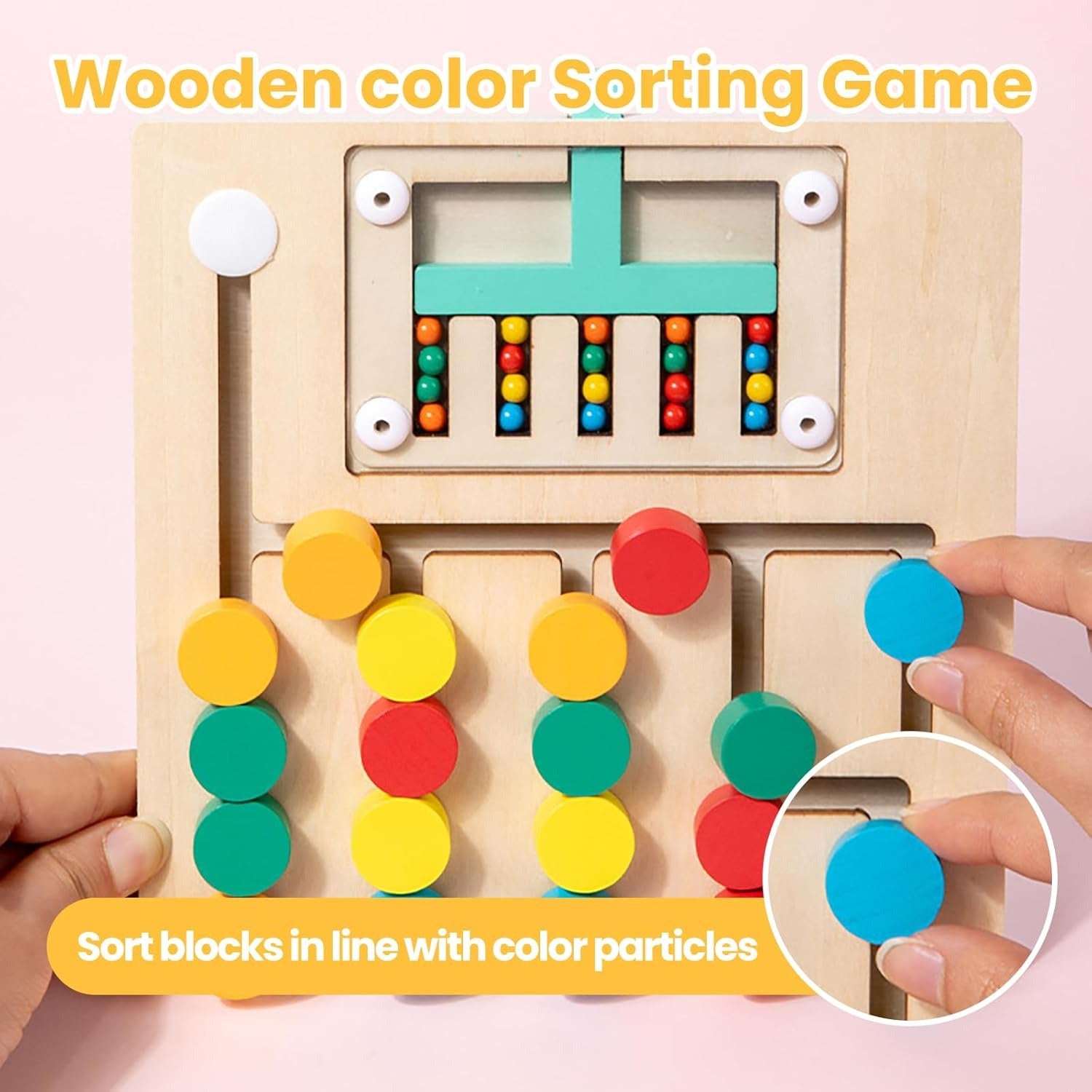 Wooden Color Sorting Mind Sharpening Activity Game