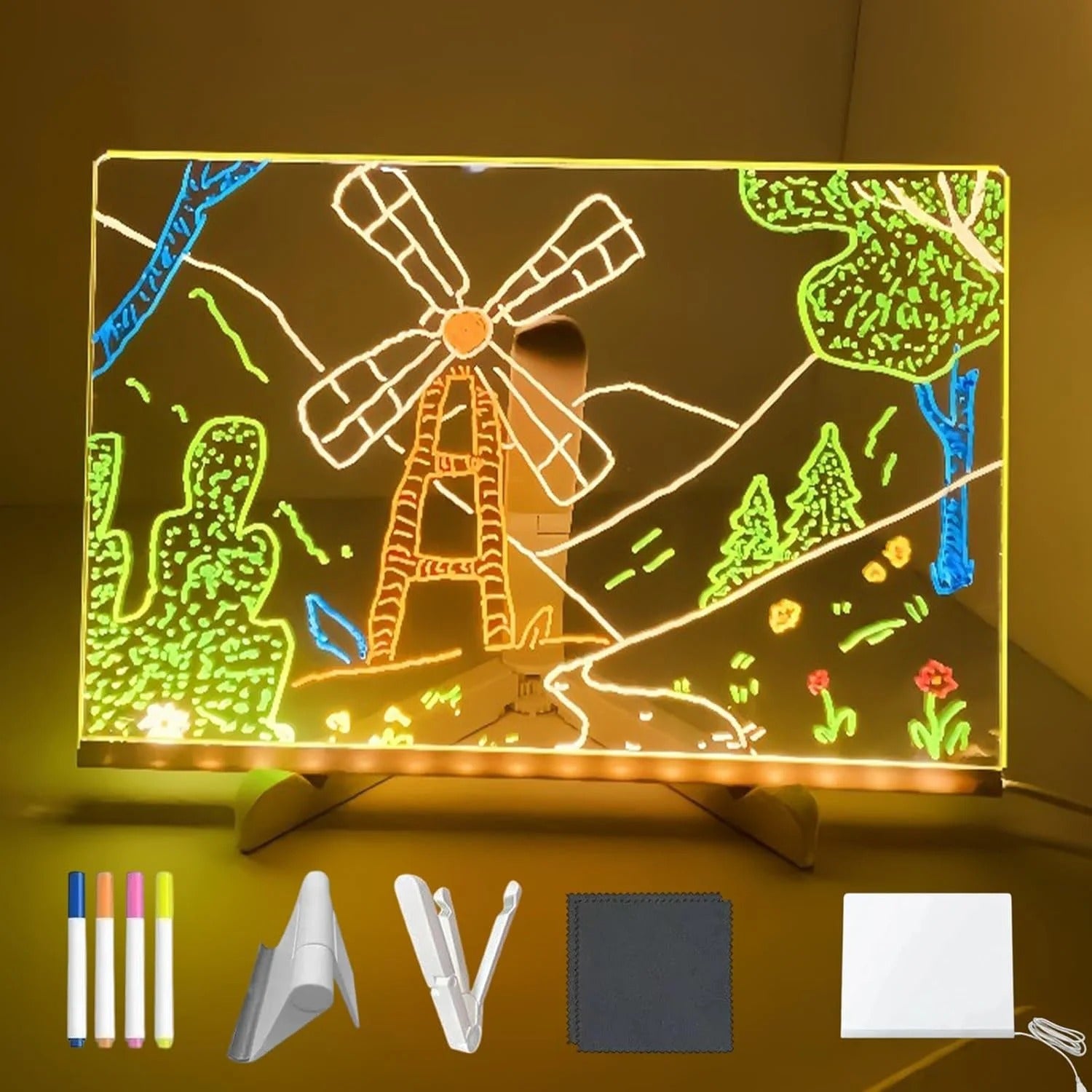 DIY LED Light-Up Writing & Drawing Acrylic Board - 185