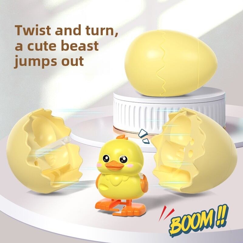 Wind-Up Pop Out Egg Toy Surprise Animal Jumping Toy - 200