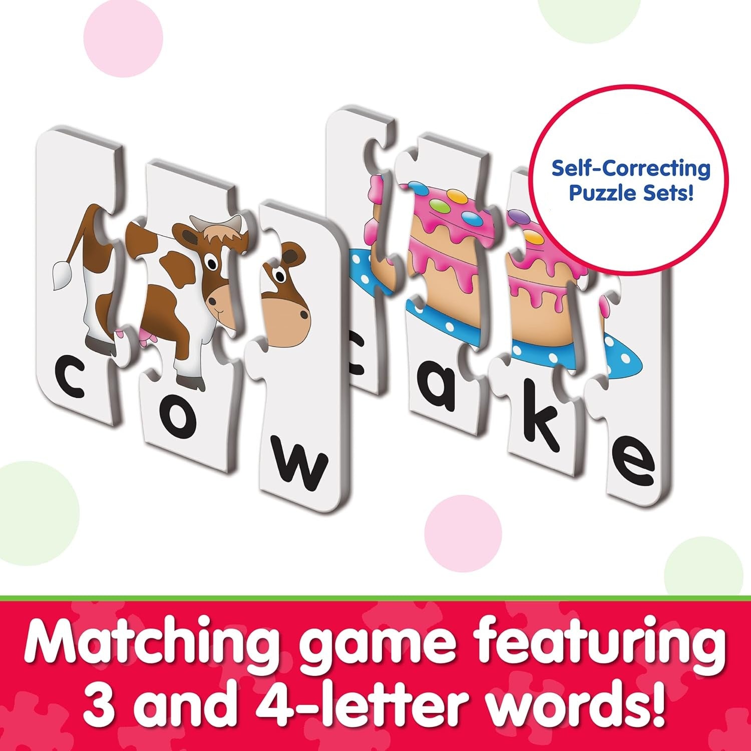 Match It! Spelling Puzzle 12 Puzzle Sets - 80Y