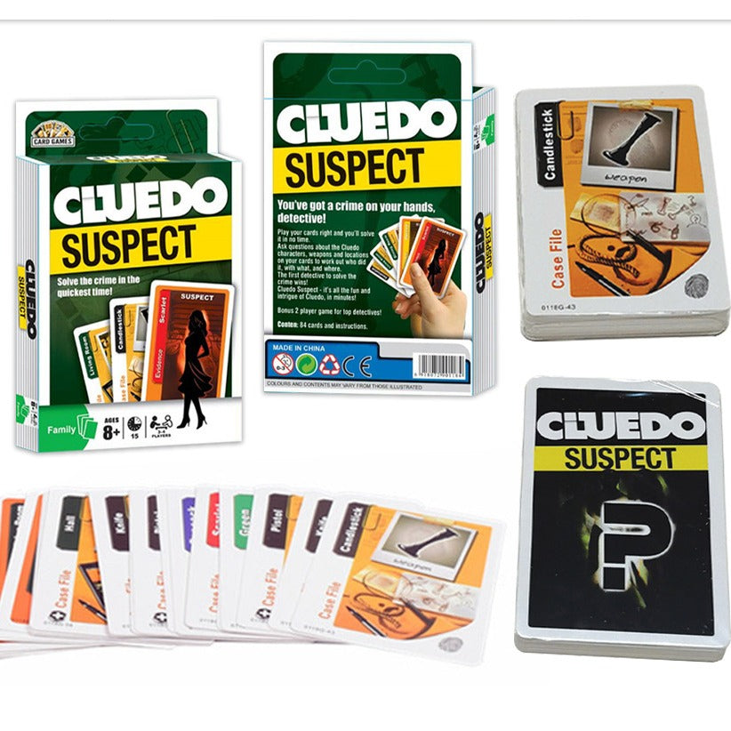 Cluedo Suspect Card Game Fast-Paced Mystery Detective Game - 18G