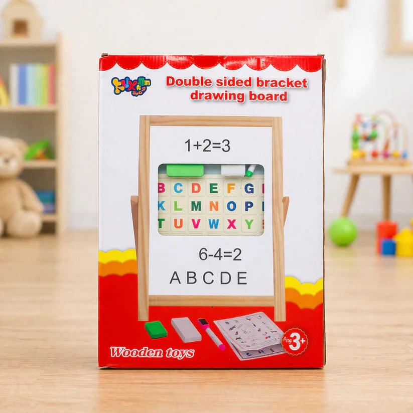 Double-Sided Wooden Learning Easel Board 27cm x 39cm