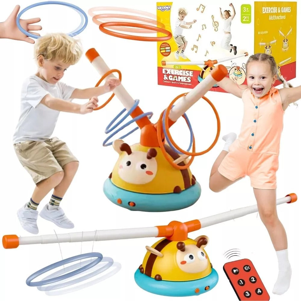 2-in-1 Musical Jump and Ring Toss Game for Kids