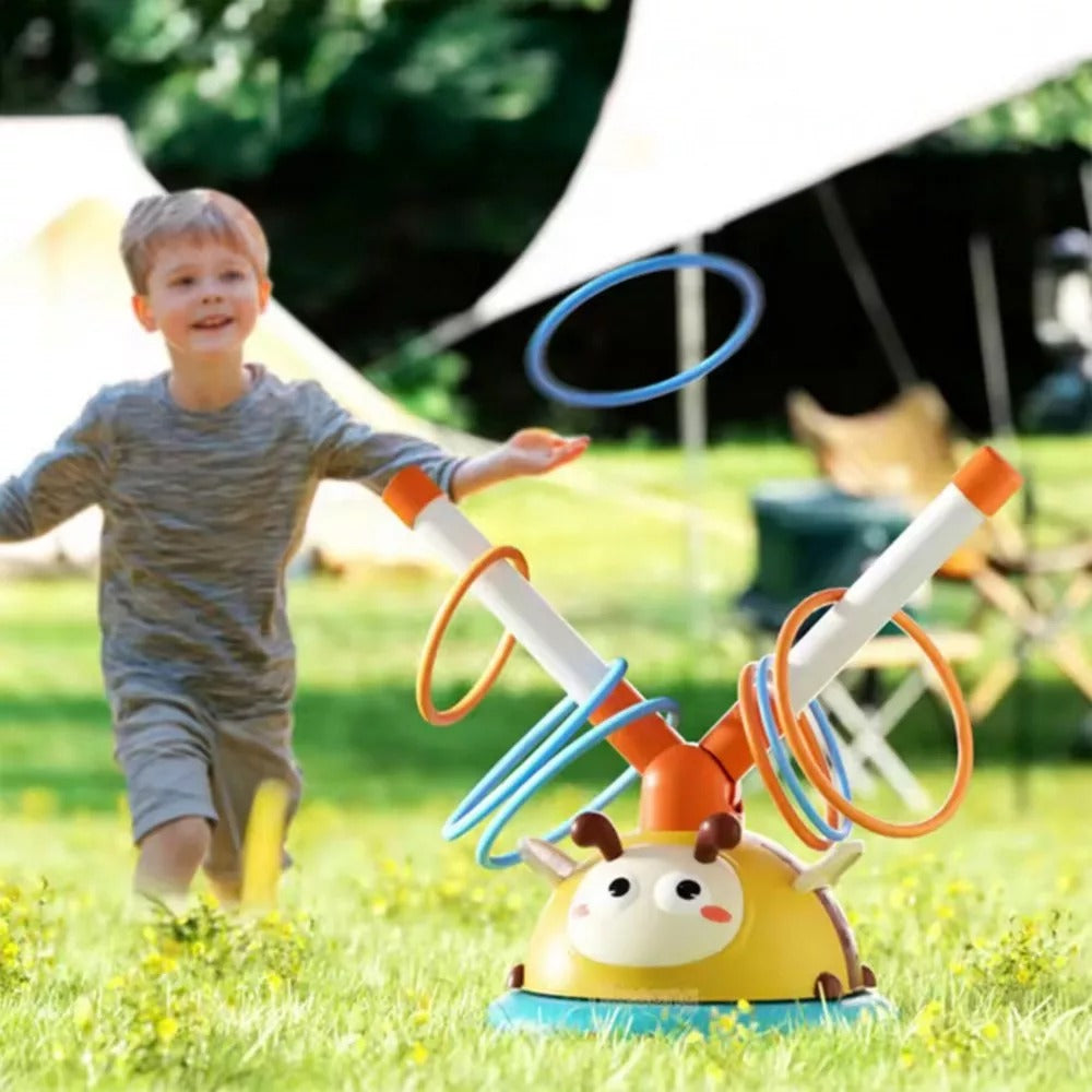 2-in-1 Musical Jump and Ring Toss Game for Kids
