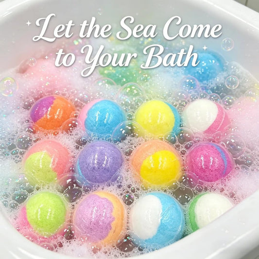 Colorful Bath Bomb Gift Set with Colorful Fizzy Surprise Mermaid
