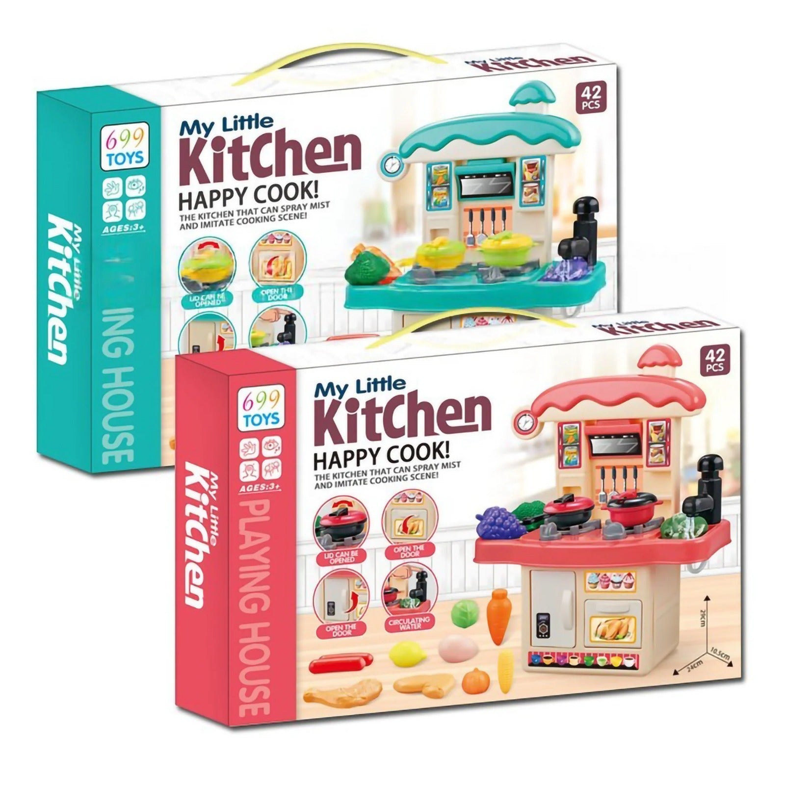 My Mini Little Kitchen Happy Cook Pretend Play Kit 45 piece - 931