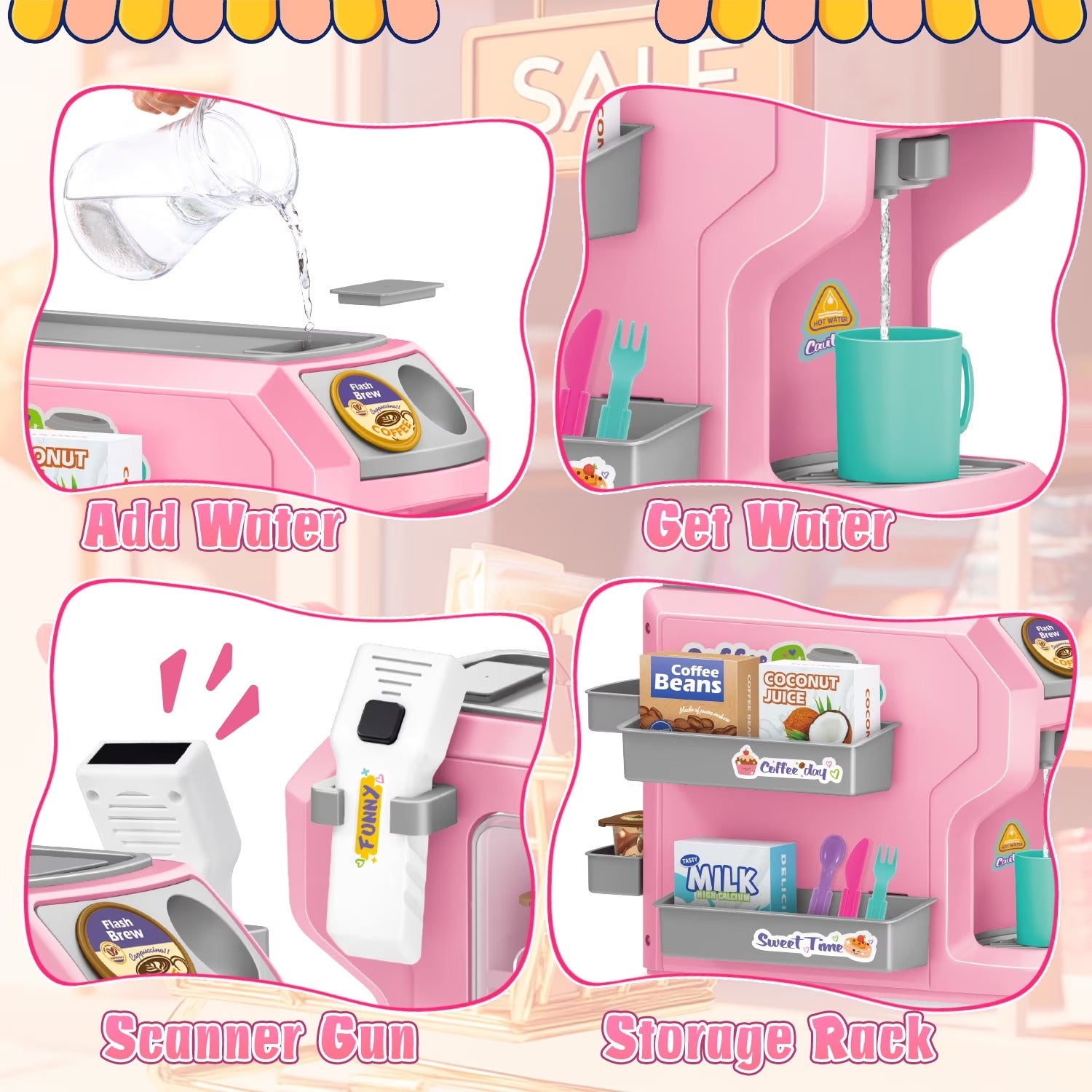 DIY Play House Coffee Shop Pretend Play Kit - 583