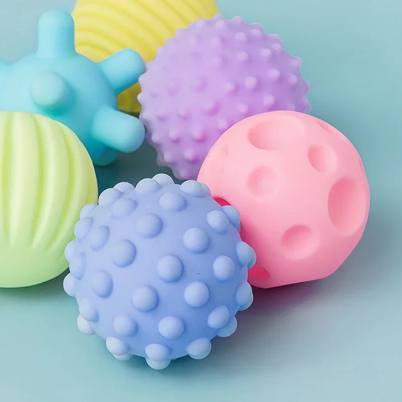 Soft Squeeze Sensory Textured Balls for Baby 6 piece - 66B