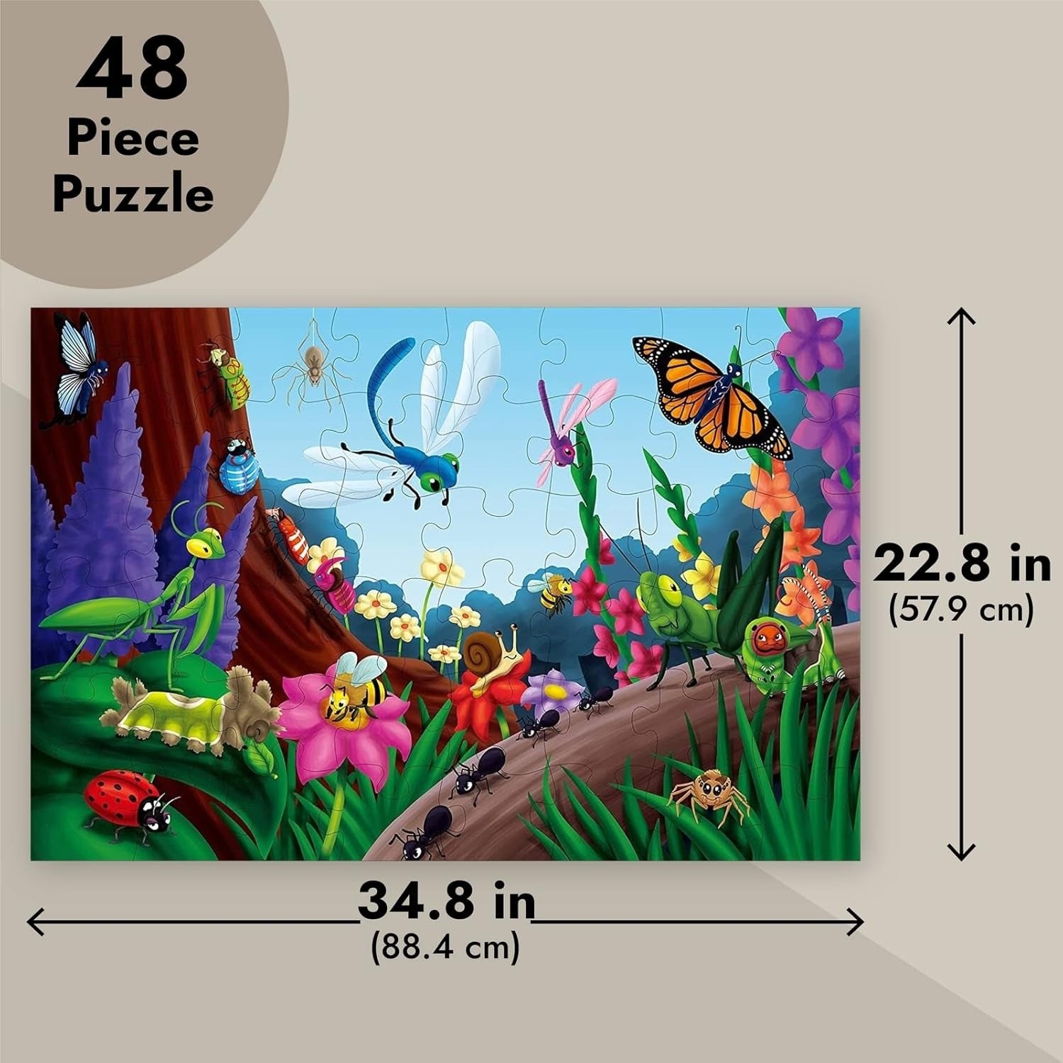 Bug and Insect Jumbo Floor Jigsaw Puzzle 48 pieces - 096