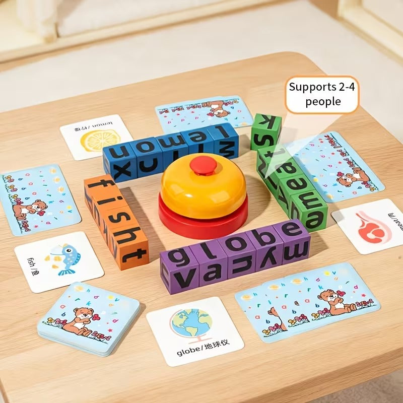 Magnetic Word Spelling Game 28pcs Cube - 2 to 4 Players
