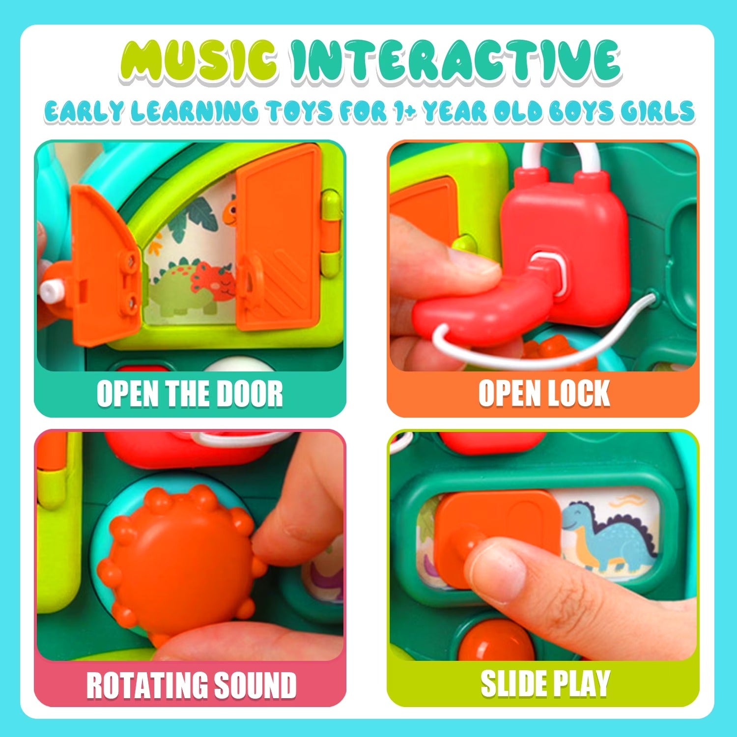 Multifunction Busy Board Dinosaur Activity Car - 25A