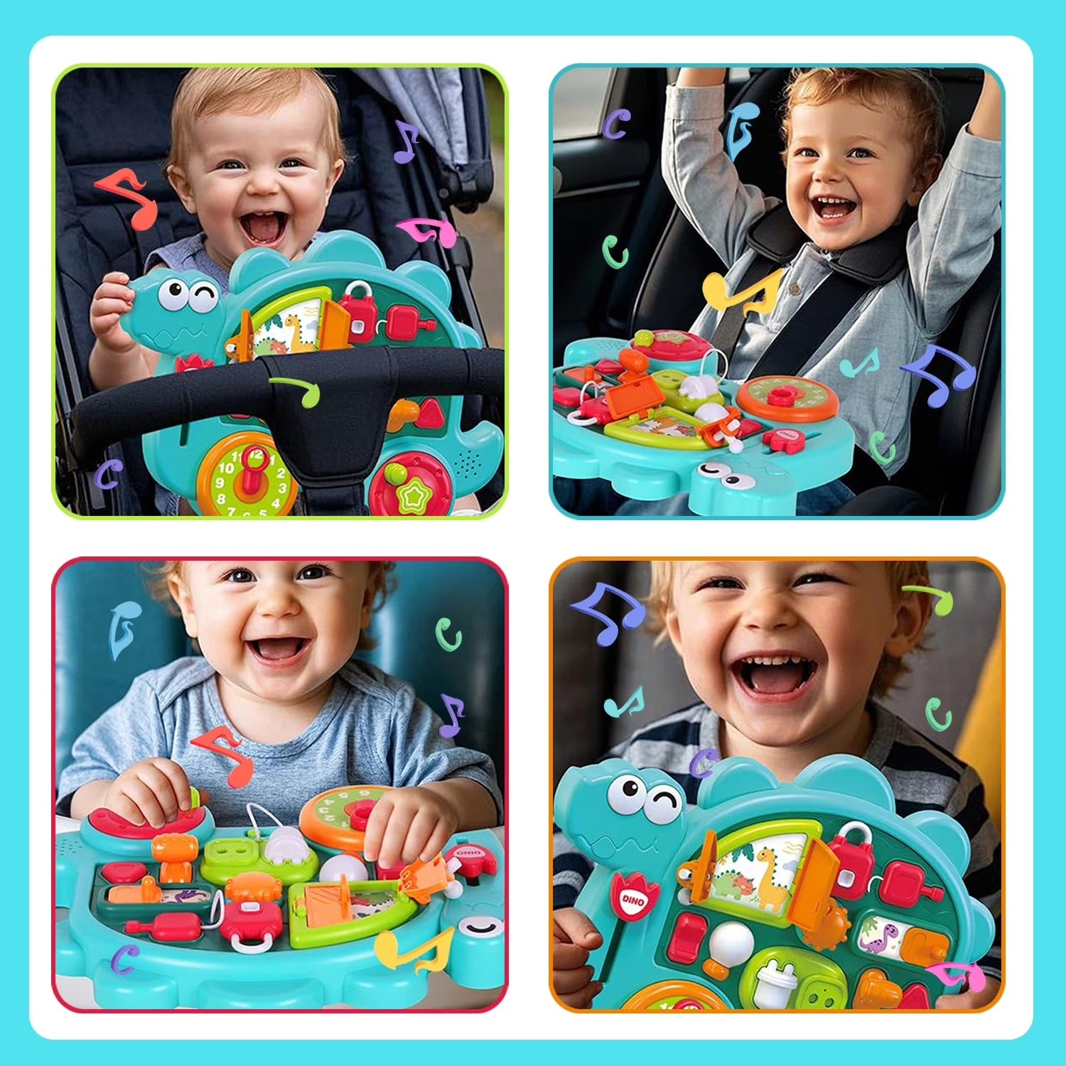 Multifunction Busy Board Dinosaur Activity Car - 25A