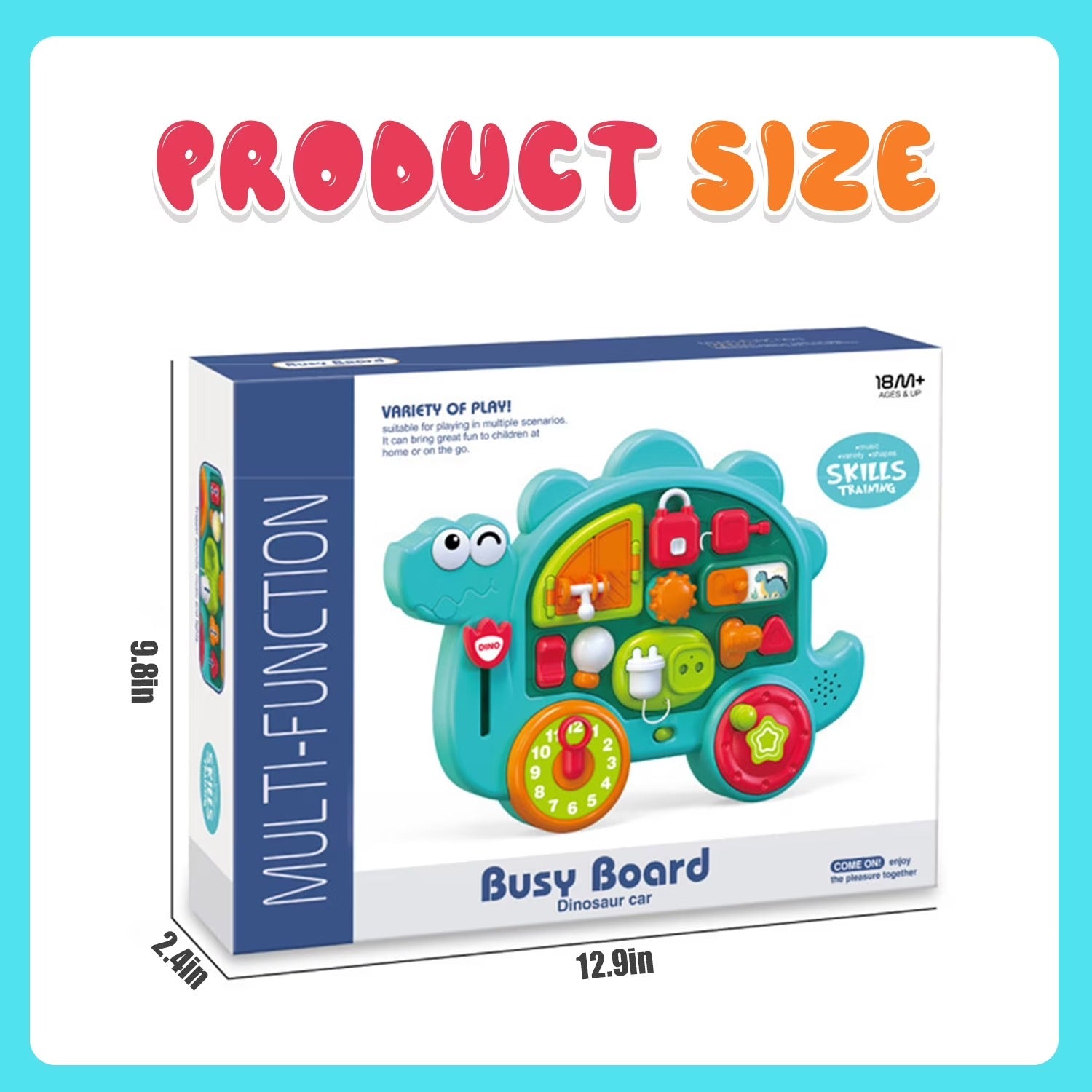 Multifunction Busy Board Dinosaur Activity Car - 25A