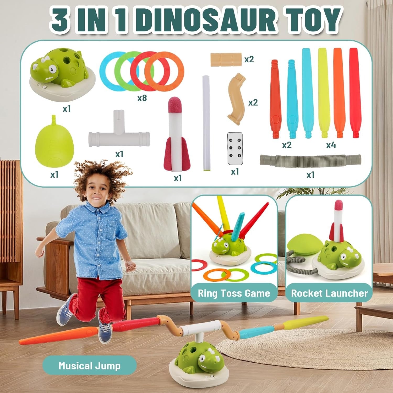 3in1 RC Dinosaur Sports Exercise Machine Play Set - 212