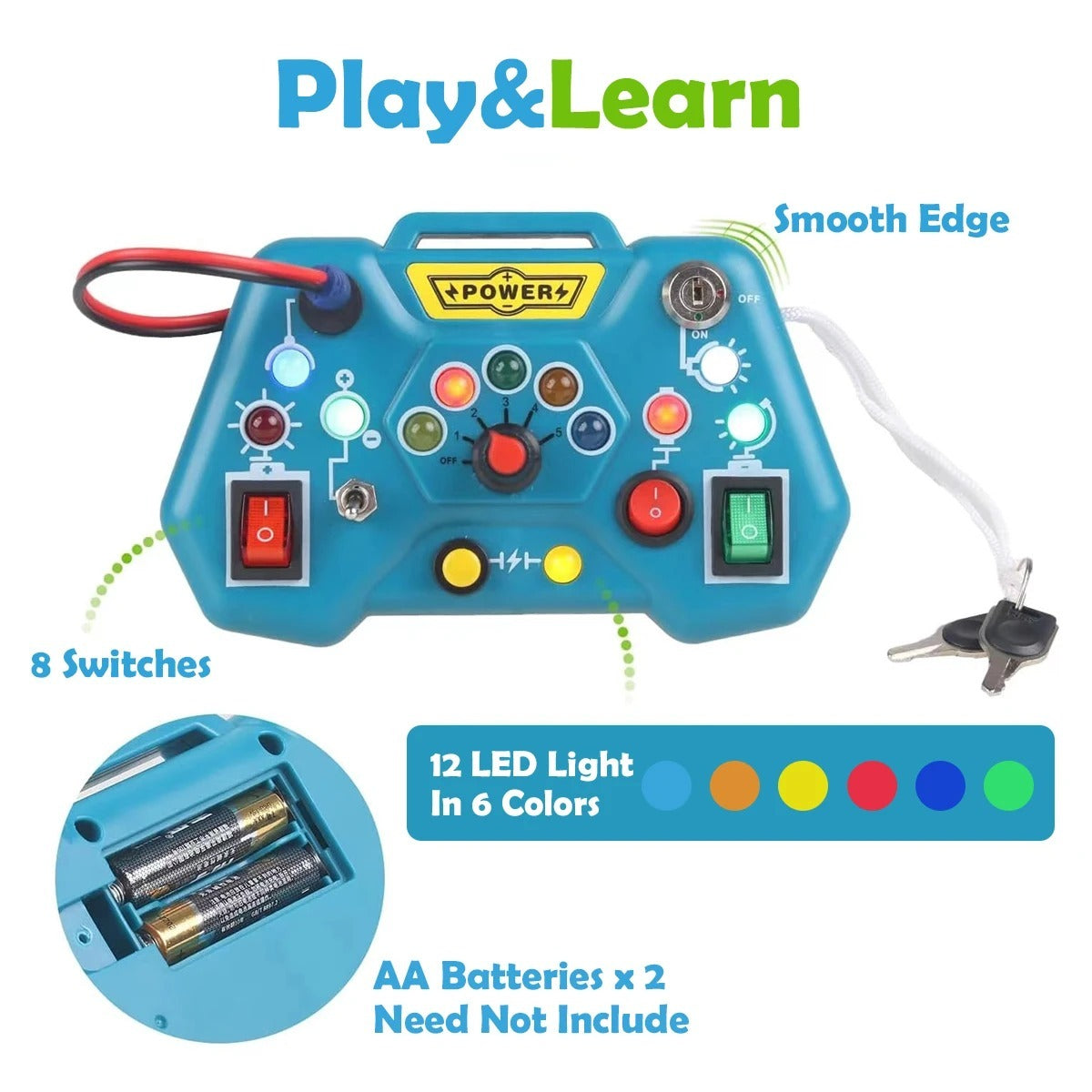 Sensory Activity Busy Learning  Board Switch Light Game - 156