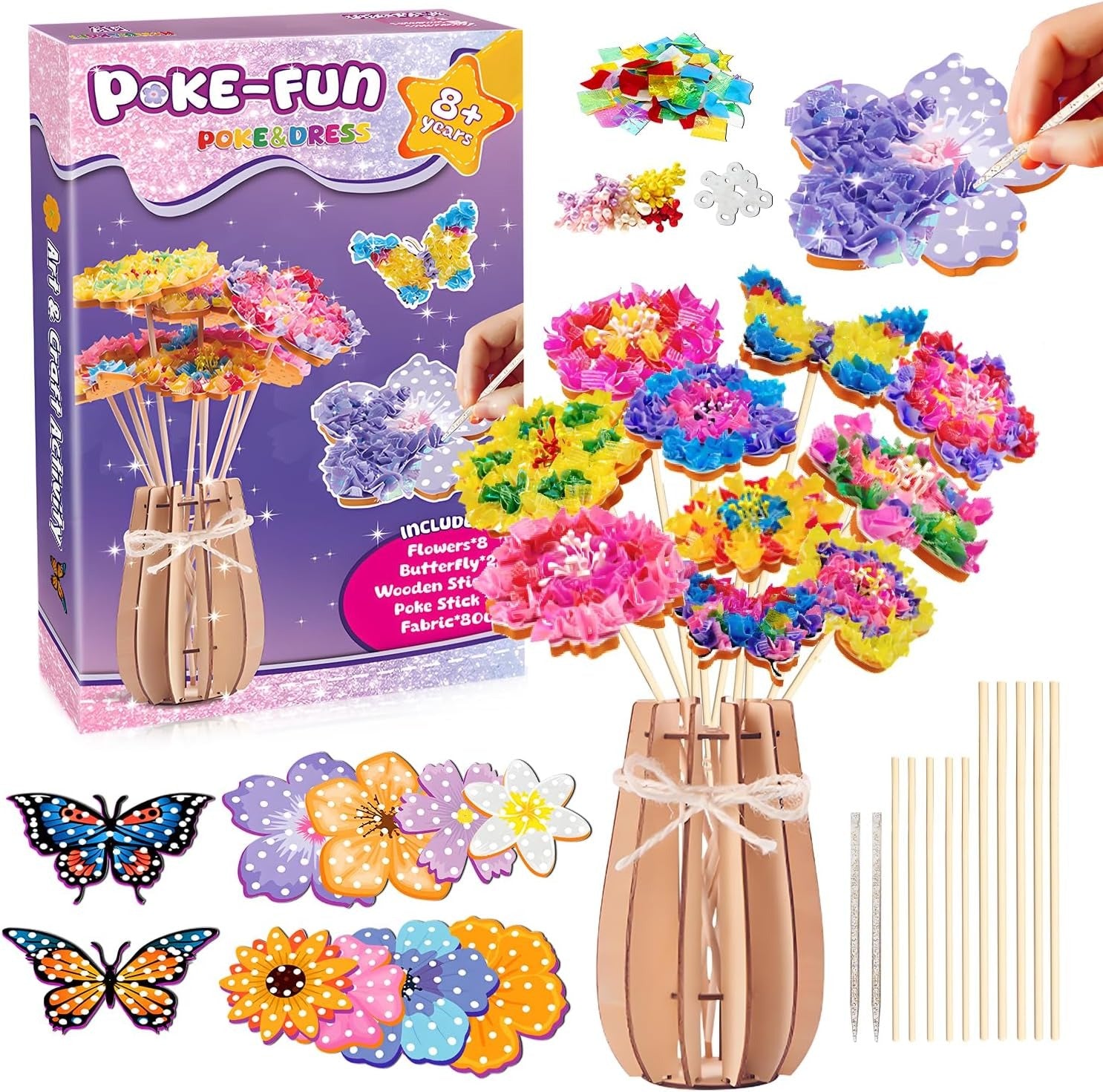 Poke-Art Craft DIY Flower Bouquet Kit - 017