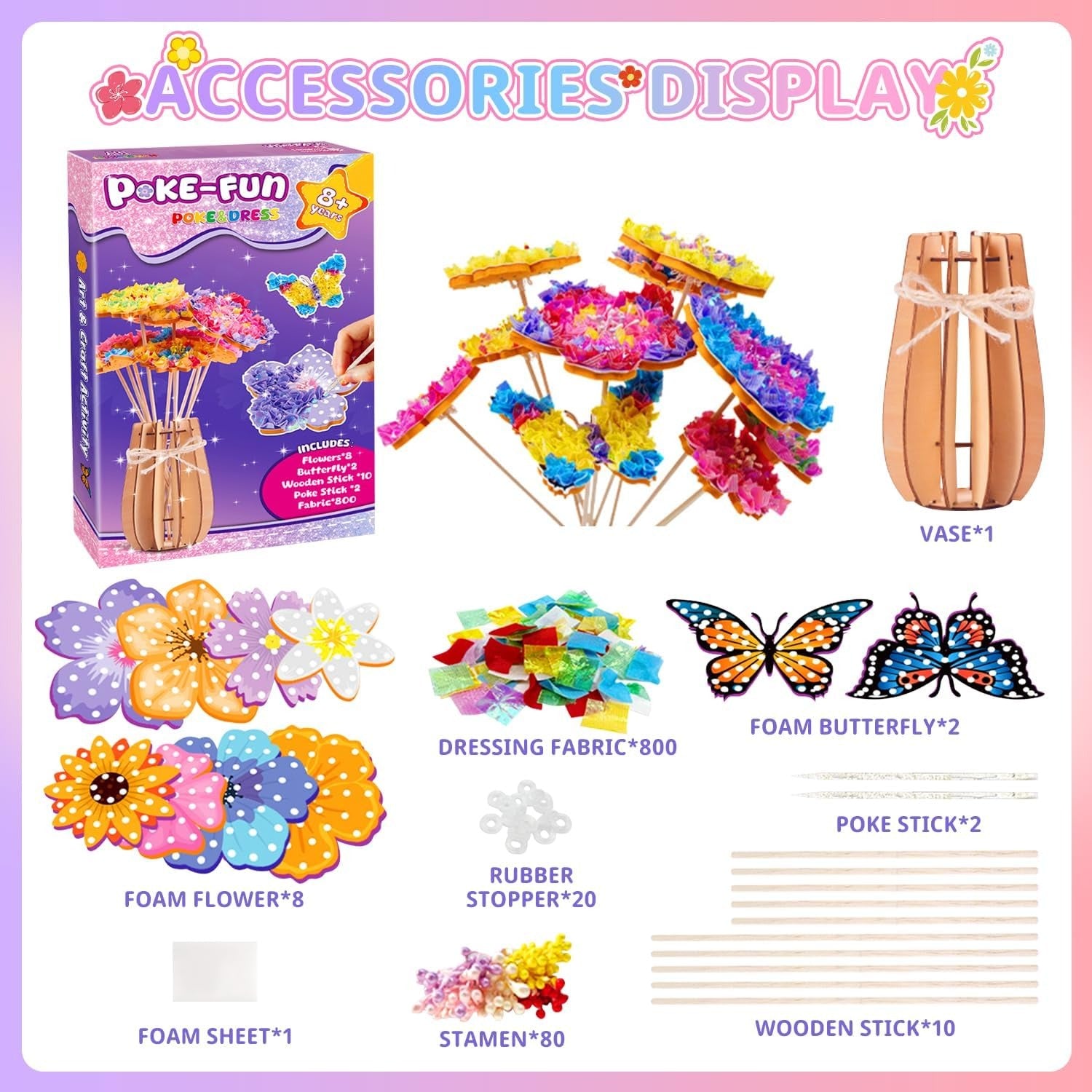 Poke-Art Craft DIY Flower Bouquet Kit - 017