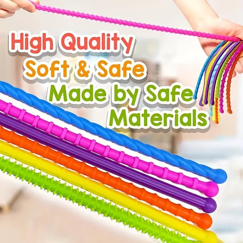 Silicone Sensory Sticks with Reversible Textures 6 piece - 255