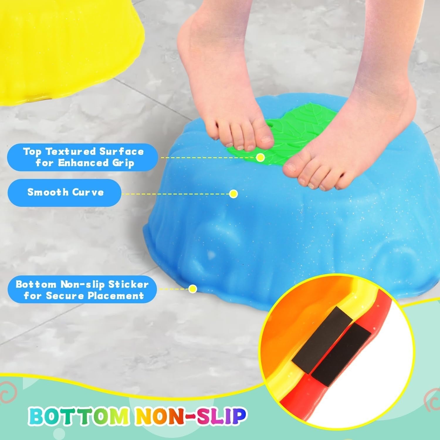 Anti-Slip Light-Up Balance Stepping Stones - 8 PCS
