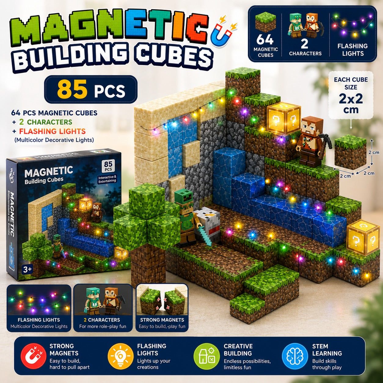My World Magnetic Cubes 85pcs -09D