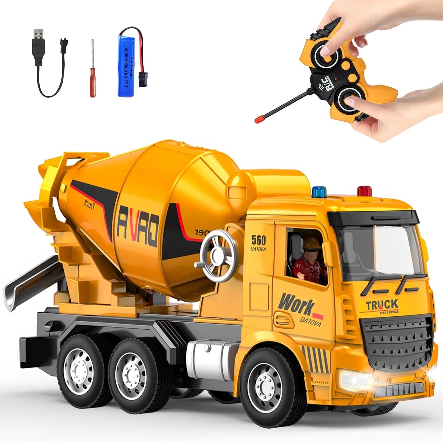 Cement Mixer Super Truck Model 1:20 Rechargeable - 6CH Remote Control