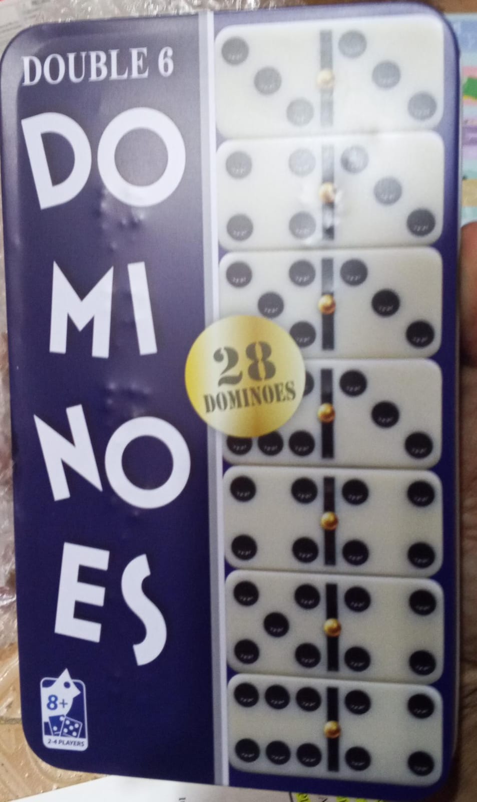 Double 6 Dominoes 28 pcs Tin Box