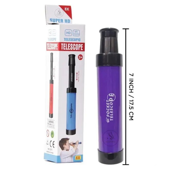 Portable Telescope for Kids - 373 - Blue-Yellow-Red-Purple - Odeez | Educational Toys Pakistan 