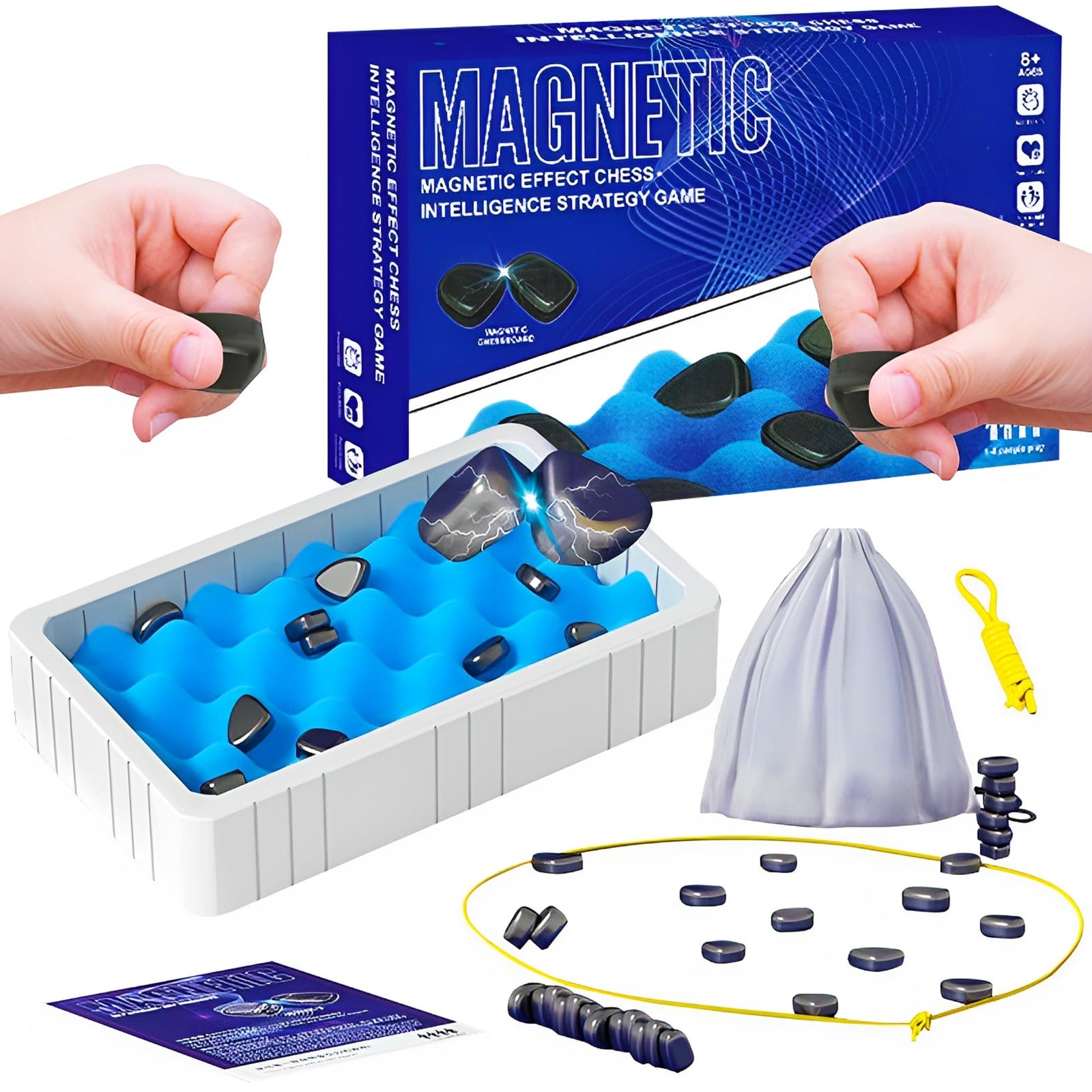 2in1 Magnetic Effect Chess Stone Family Board Game