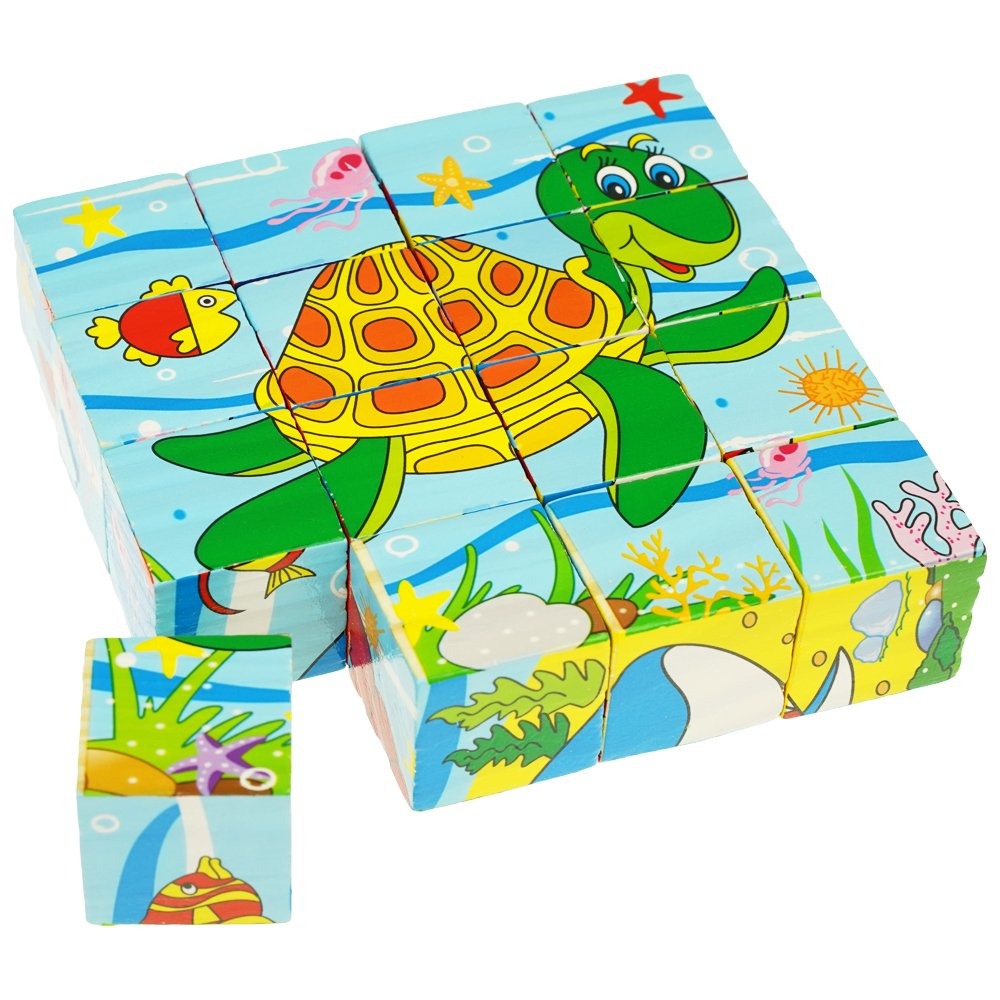 Three Dimensional 6 Sided Block Puzzle - Random Character