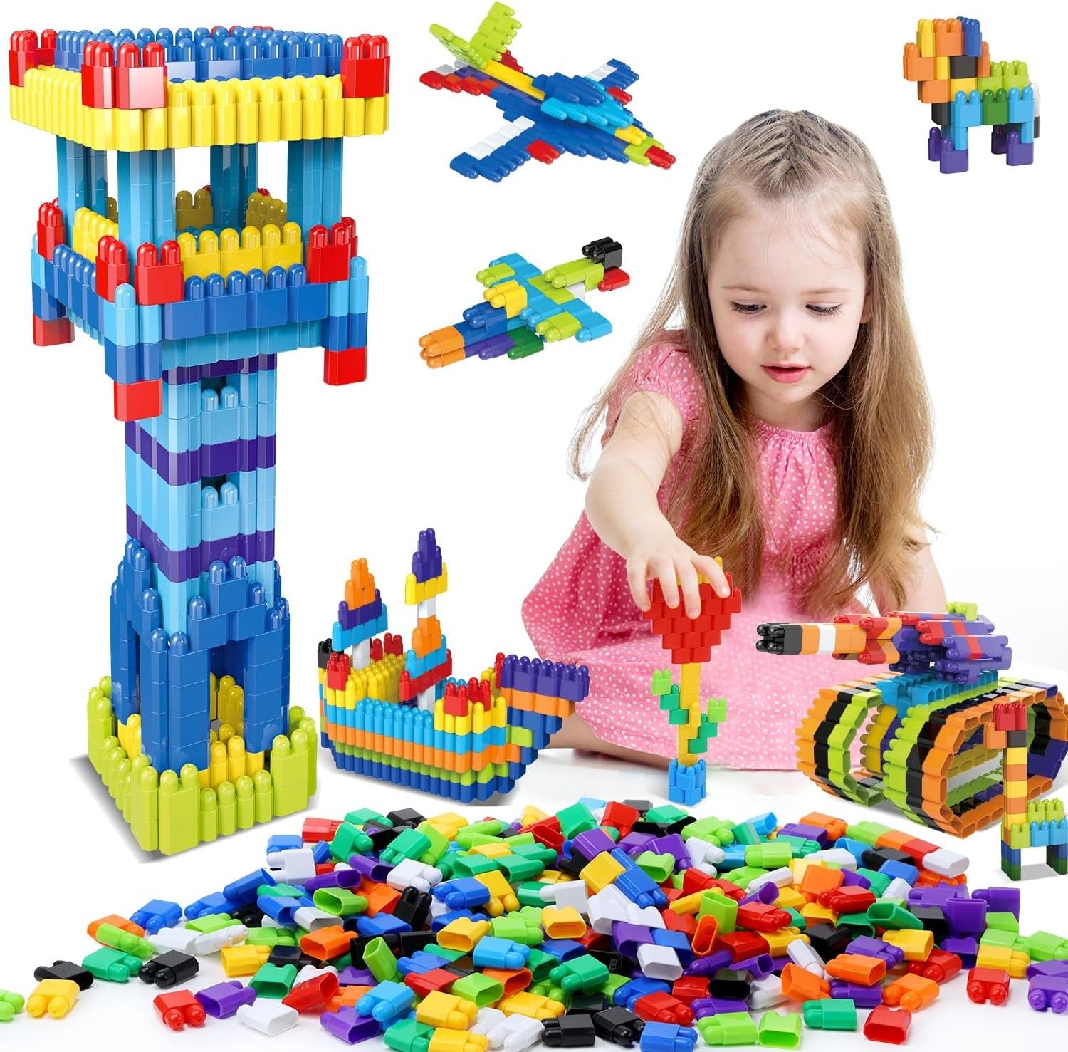 DIY Interlocking Building Block Table Play Set 289 Piece - 012