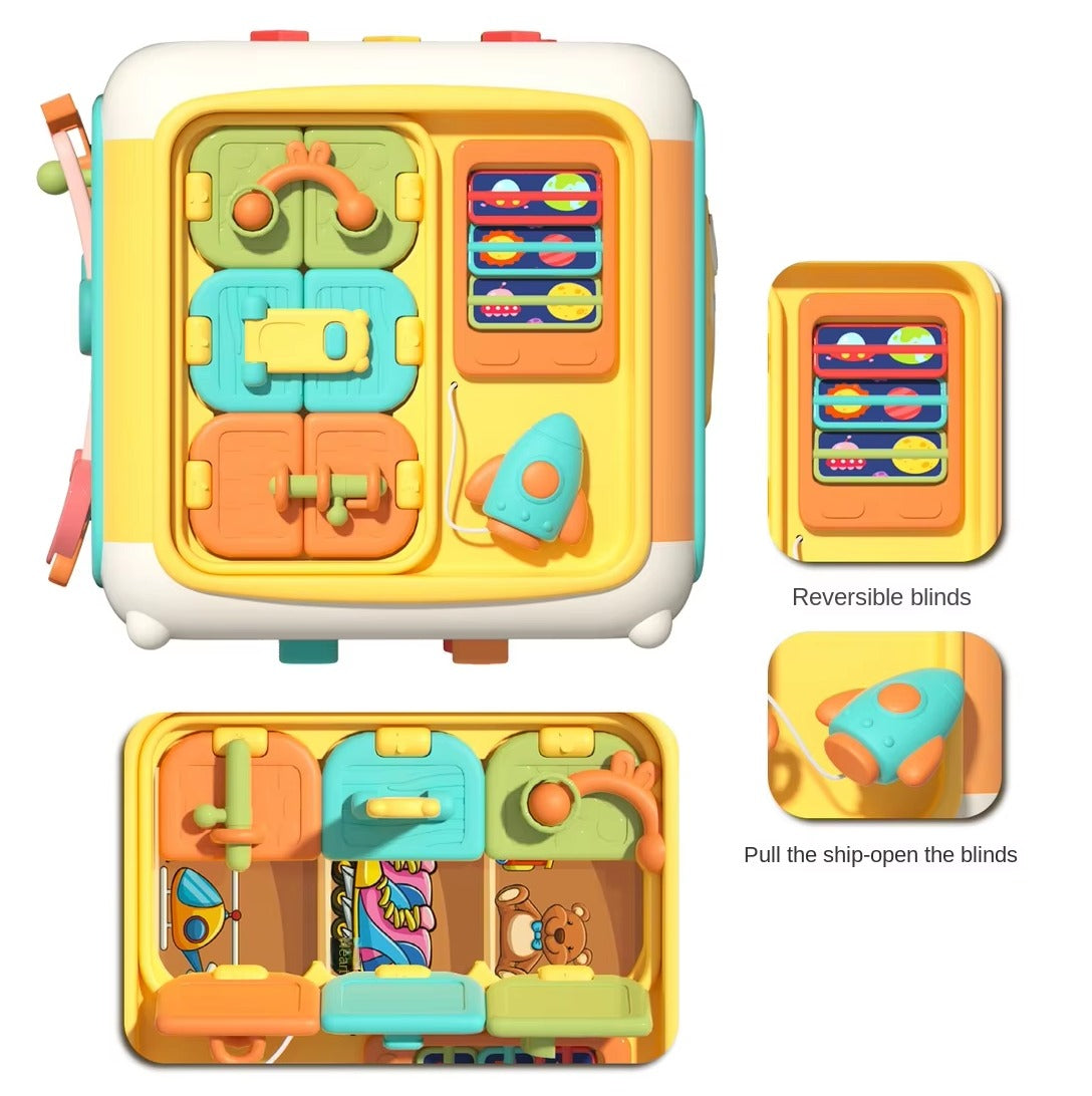 Busy Smart Multi-Play Switching Six-Sided Monkey Feeding Cube for Toddlers - 562