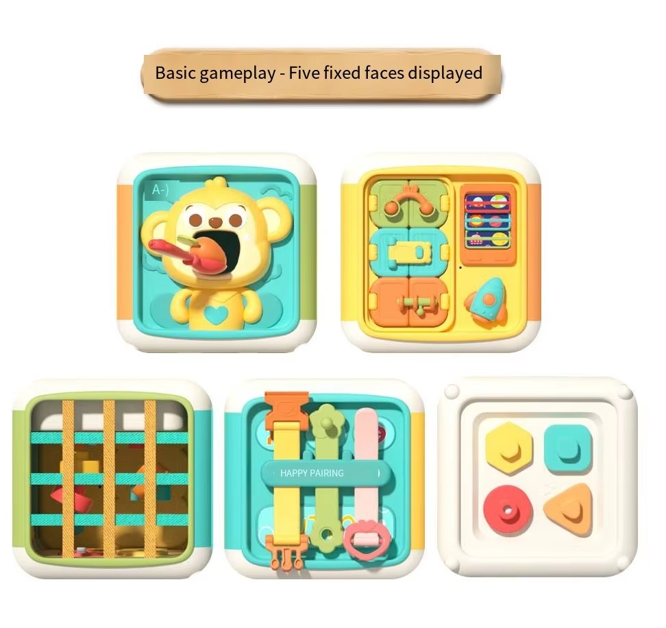 Busy Smart Multi-Play Switching Six-Sided Monkey Feeding Cube for Toddlers - 562