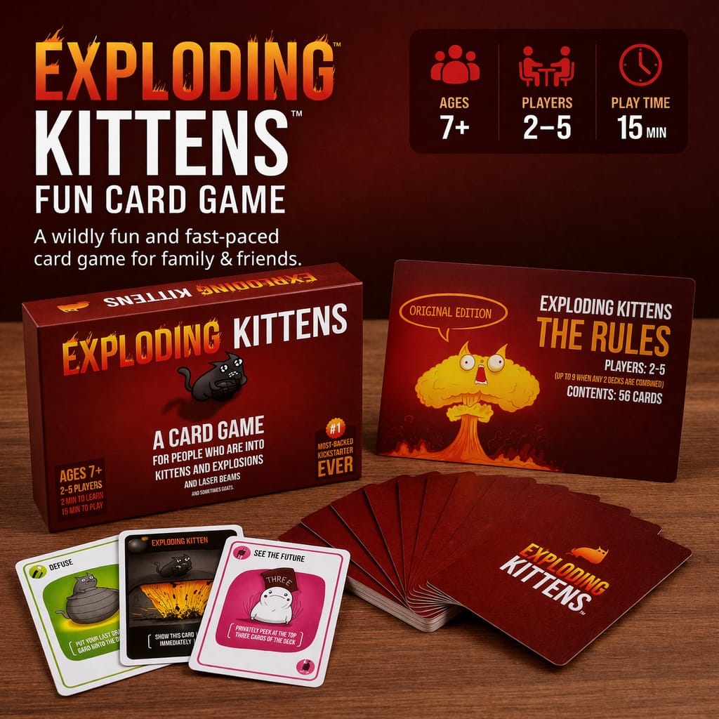 Exploding Kittens Family Card Game 2-5 Players