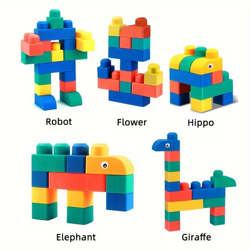 Soft Building Blocks Set for Toddlers 40 pieces - N12